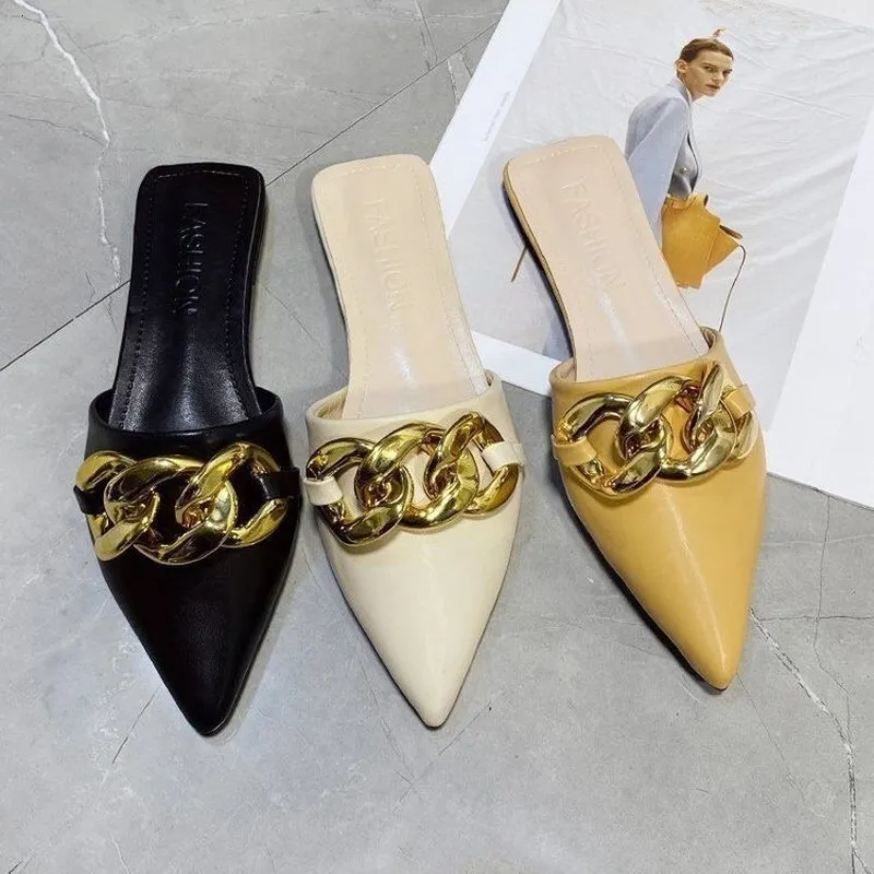 Mules a talon bout fermé hot sale
