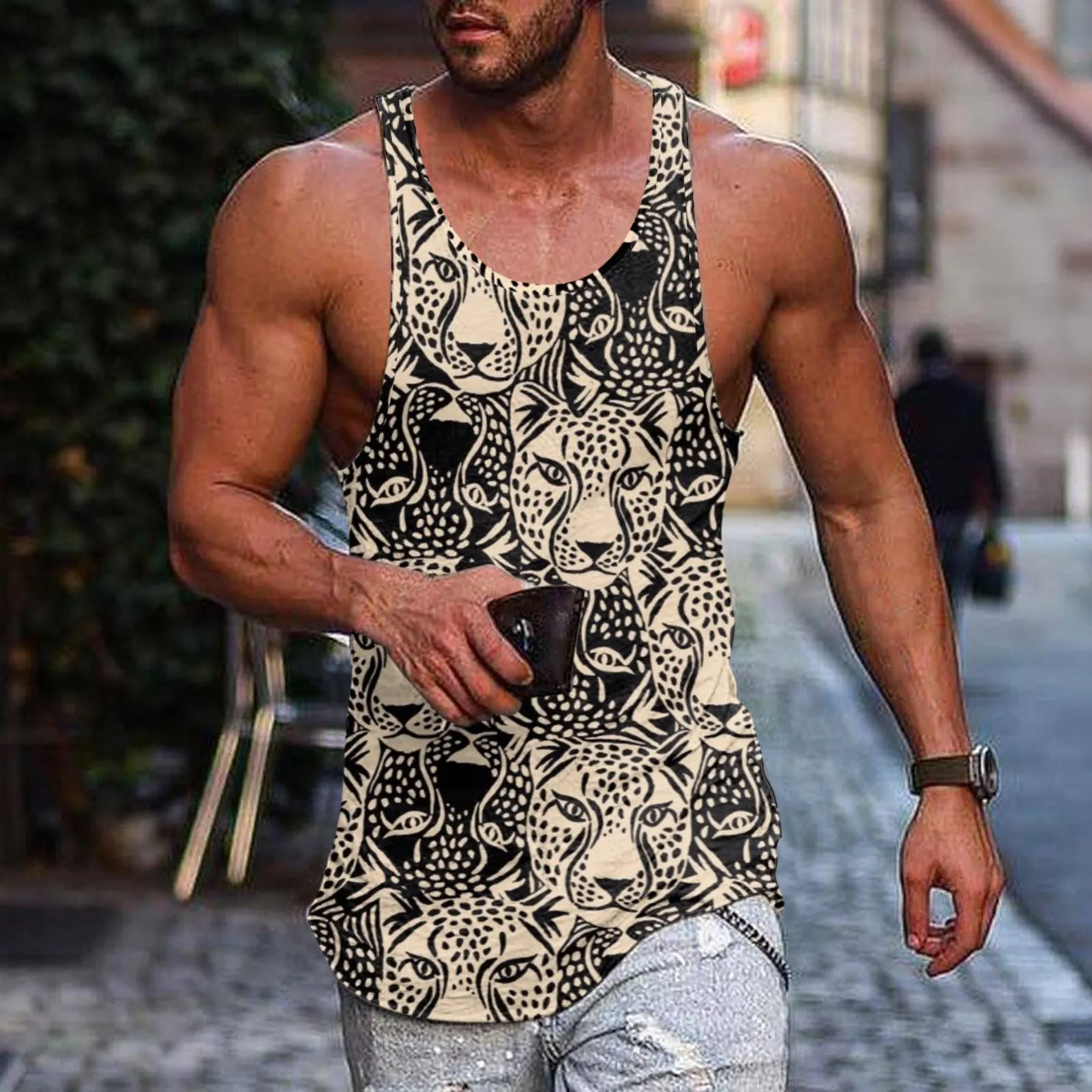 Mens top vest tops