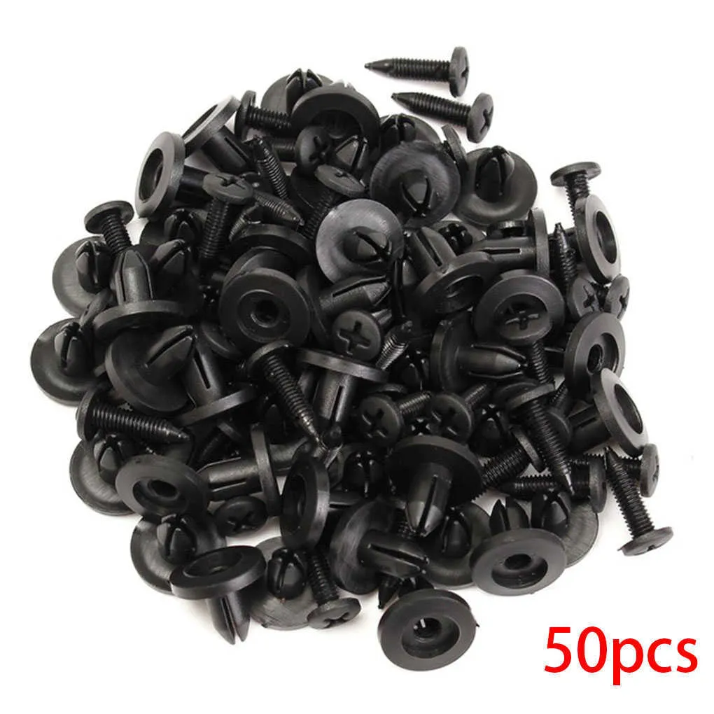 50 Clip Fissaggio Auto Universali - Rivetti In Plastica Con Cuscinetto In Spugna Per Paraurti, Portiere E Rivestimenti