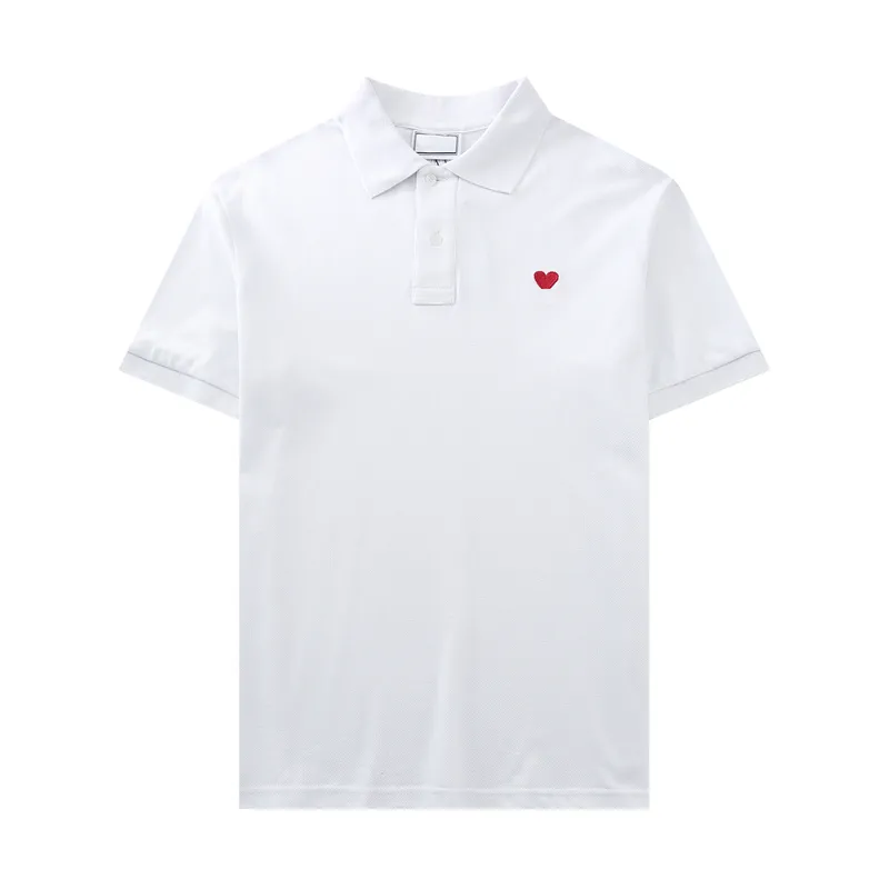 2024 Paris Fashion Brand Polo рубашка футболка мужские женские дизайнерские дизайнерские роскошные футболка Amis Casual Play Tshirt Love Cround Neck Coeur
