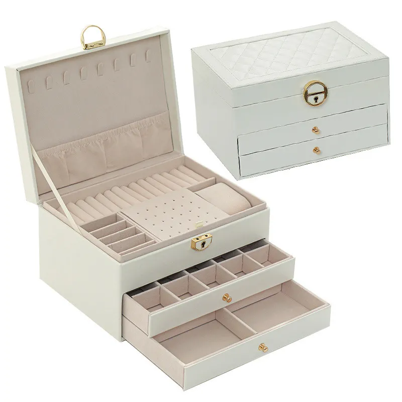 Portagioie Organizzatore Piccolo Viaggio Custodia per Gioielli in Pelle PU per Anelli Orecchini Collana Bracciali Confezione Regalo Gioielli in