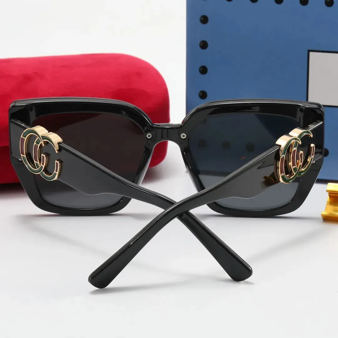 Hiphop-Designer-Sonnenbrille, Luxus-Sonnenbrille für Damen, Rahmen, Buchstaben-Lünetten-Sonnenbrille für Damen, übergroße, polarisierte Senior-Sonnenbrille, UV-Schutz