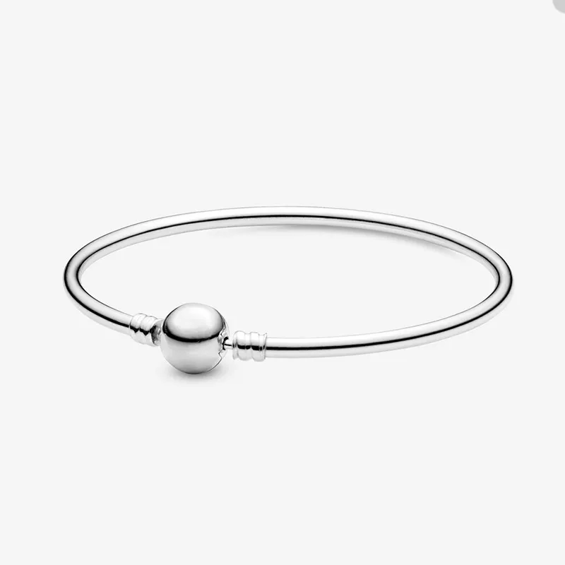 925 Sterling Silver Bangle Bracelet for Pandora Fashion Party Jewelry designer Charm Bracelets For Women Girls Sisters Gift bracelet with Original Box wholesale