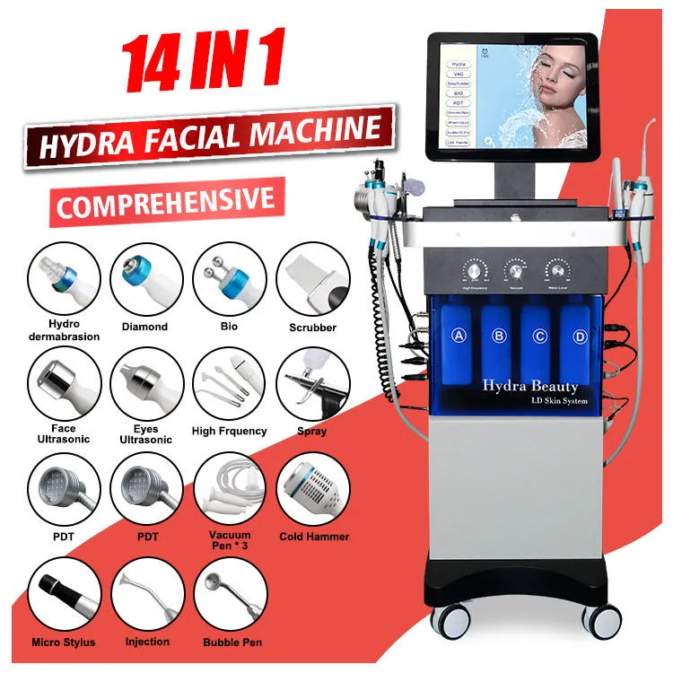 Hydro Maszyna na twarz wybielanie Hydro Facial Maszyna mikrodermabrazji Diamentowa maszyna