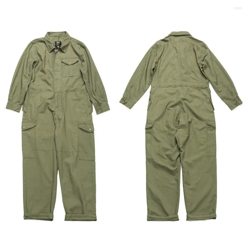 Pantalon pour homme Combinaison de travail multi-poches Style safari pour homme ! Cargo Jumpsuit Hommes Travailleur Uniforme Salopette Costume De Mode À Manches Longues