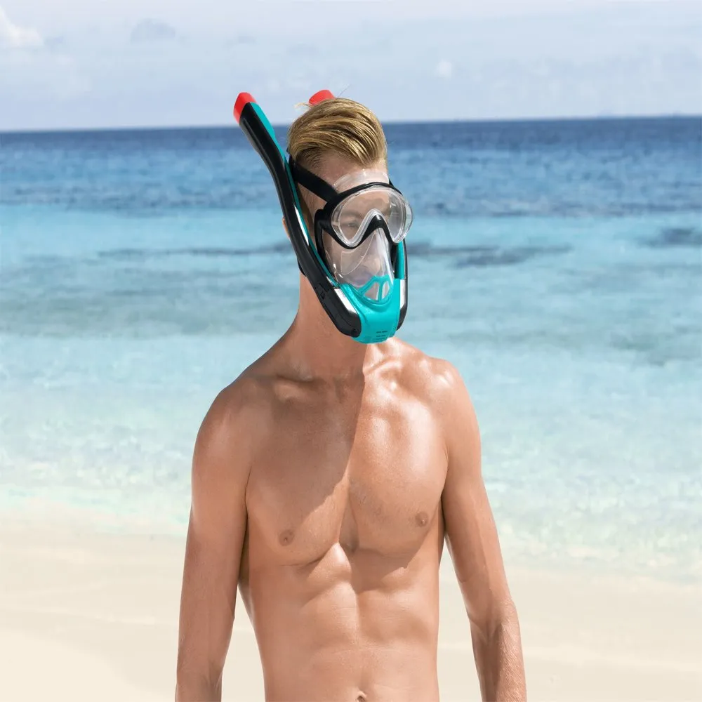 Máscara de snorkel facial multicolorida Flowtech S m