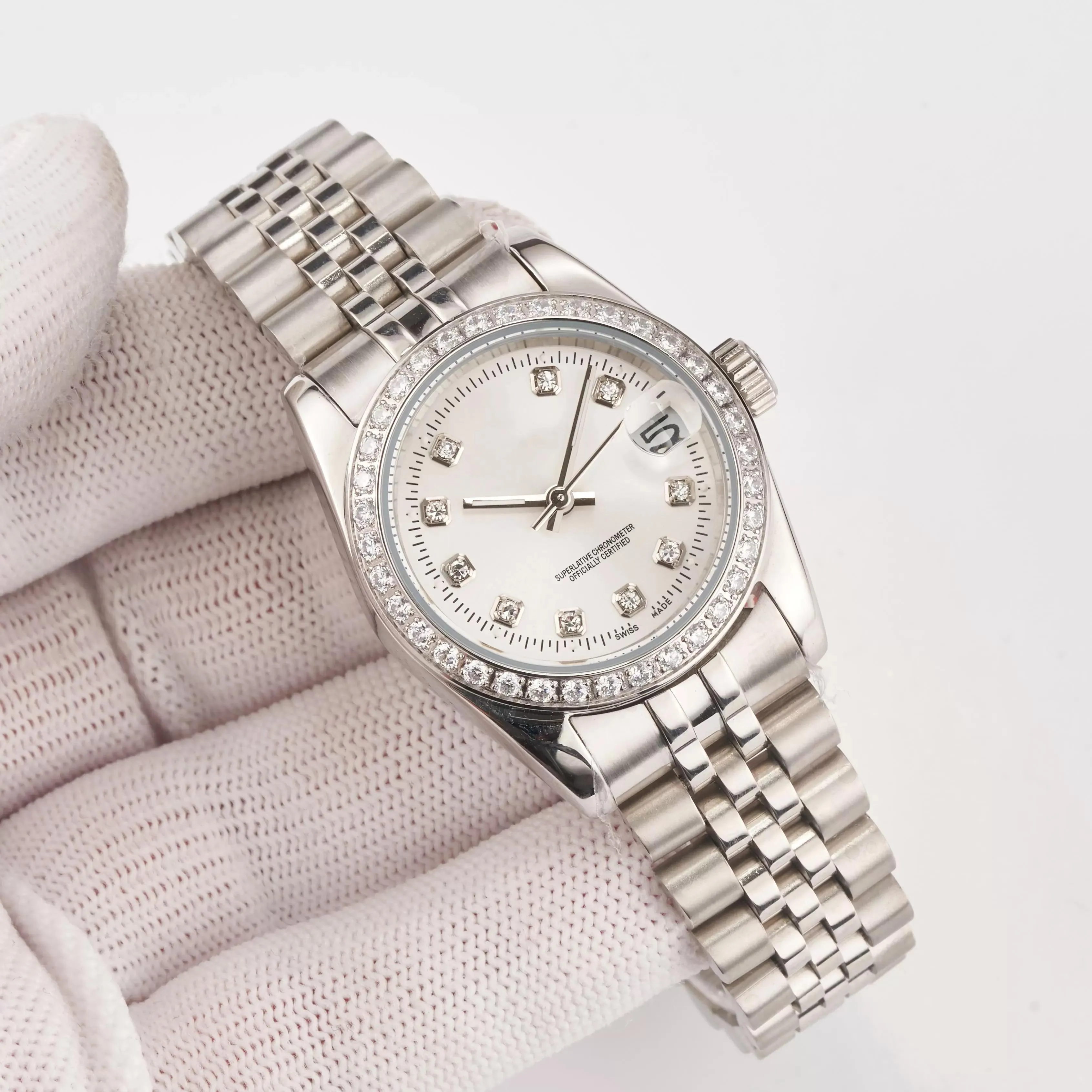 Women\'s White Automatic Diamond Luxury Mechanical Stainless Steel Wrist Watches il_fullxfull.6643397413_eovl.jpg main image 4