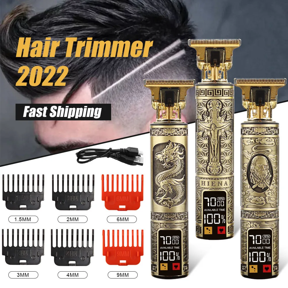 Hair Trimmer Lcd T9 Electric Hair Clipper Trimmer dla mężczyzn do ładowania elektrycznego golarki broda fryzjerskie do cięcia włosów dla mężczyzn 230517