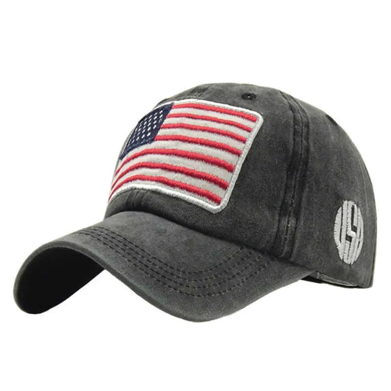 Ball Caps Men Women Baseball Cap USA American Flag Embroidery Snapback Tactical Army Hip Hop Outdoor Sports Military Dad Hat Gorras EP0178 AA220517