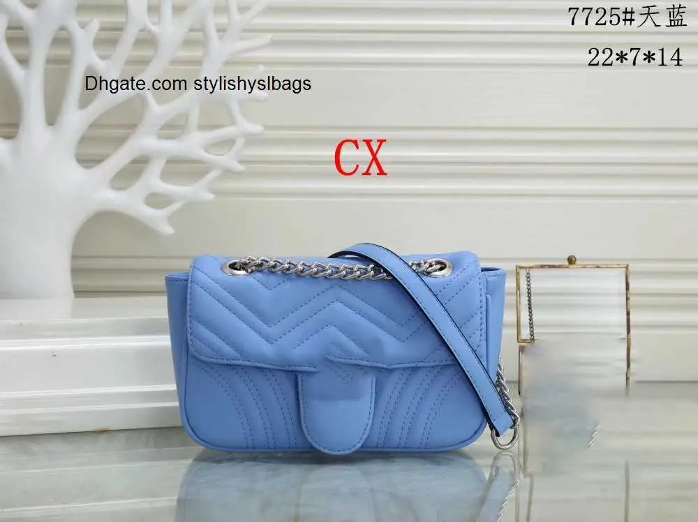 Totes Women's Designers Handväska axelväska crossbody tote handväska handväska lyx varumärke meddelande väskor klassisk pu läder #7725 modebagage multicolour 22cm blå