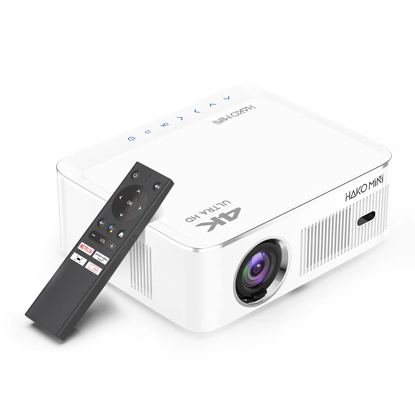 ミニポータブルプロジェクター4K Android WiFi：1080pホームシアター 