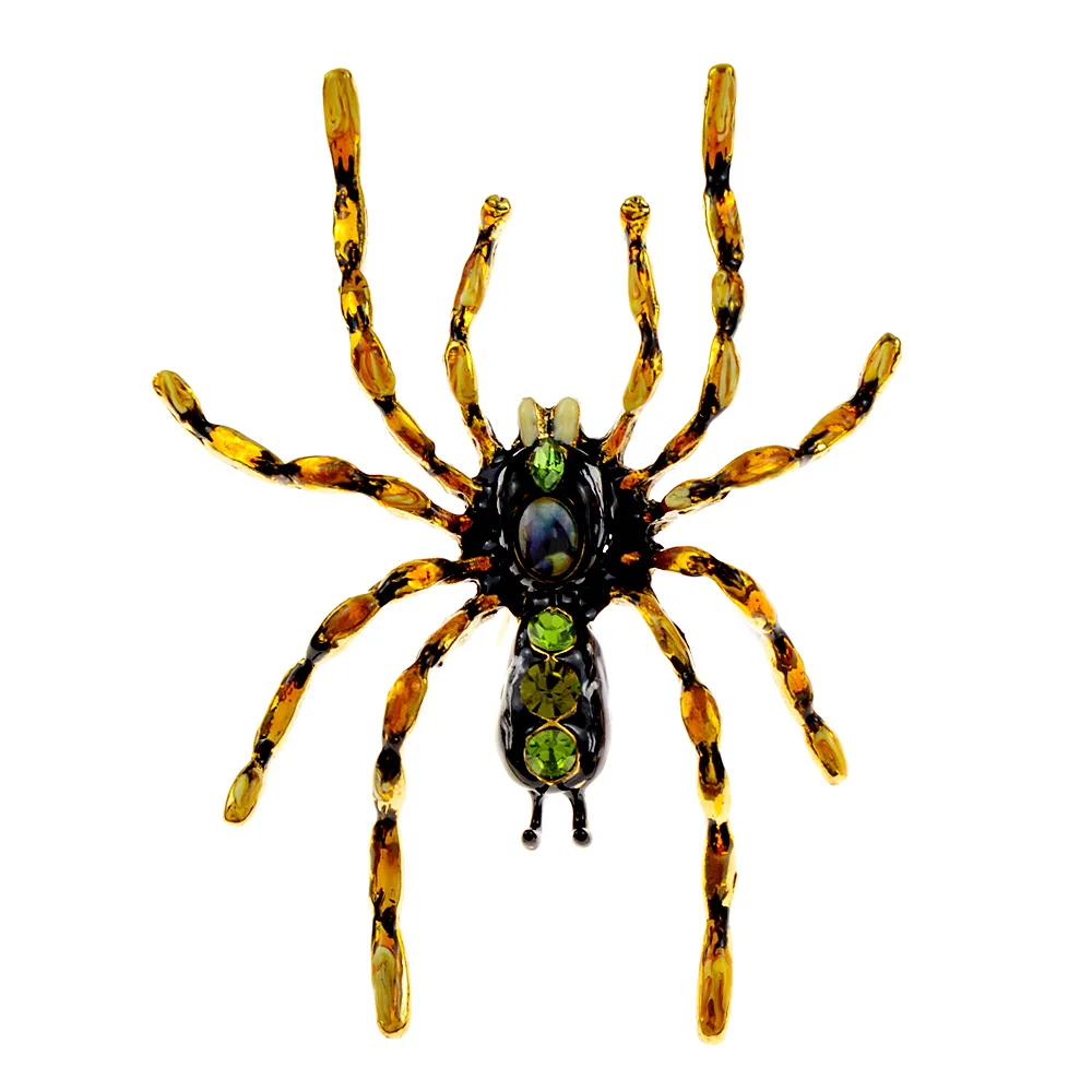 CINDY XIANG émail grande broche araignée toxique strass exagéré broche insecte coloré 5 couleurs disponibles matériau en alliage
