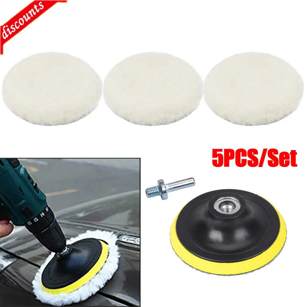 Nieuwe 5 -stcs/set car polish pads Circle Buffing Pad Car Waxing Polse