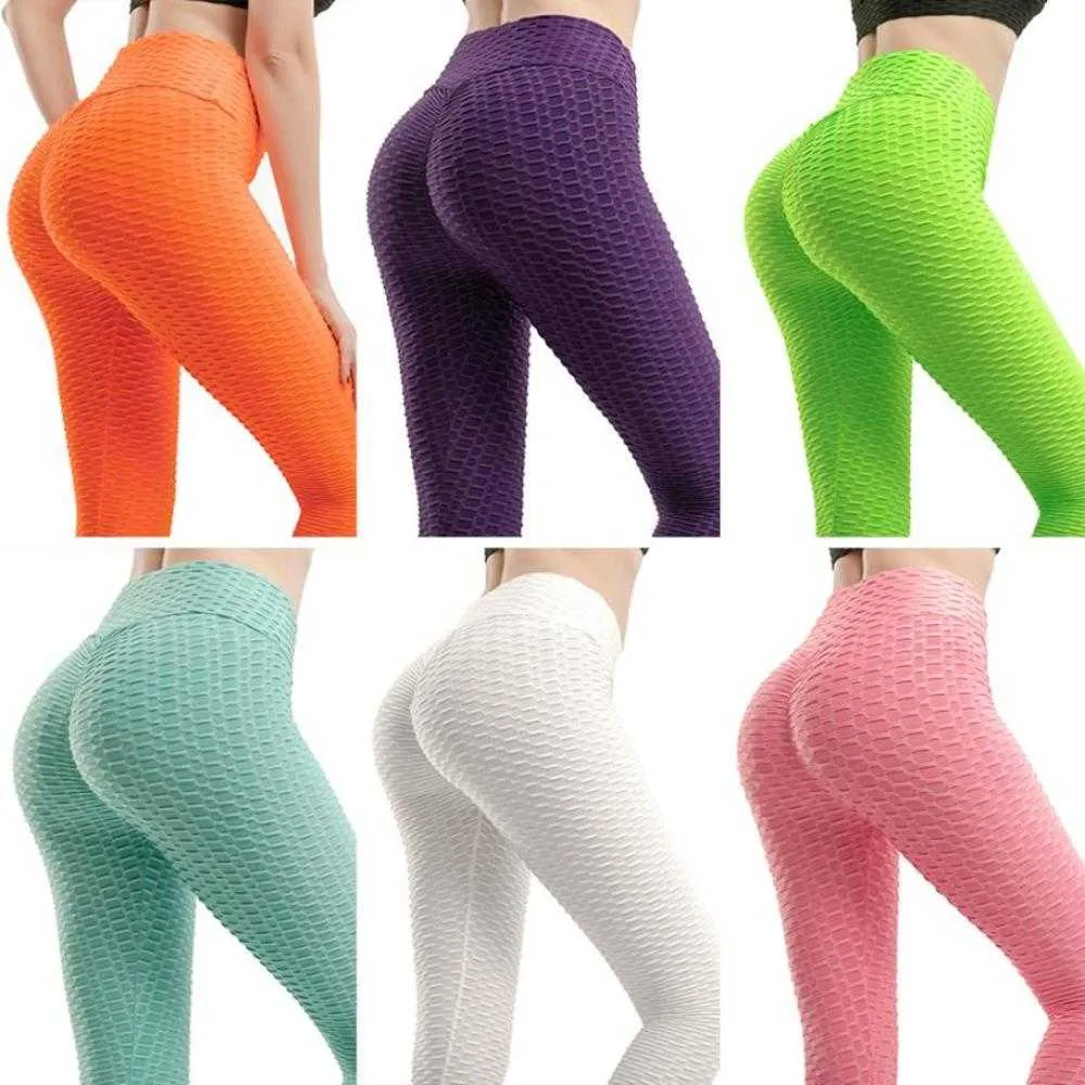 Leggings per il sollevamento del sedere Pantaloni da yoga a vita alta da donna Allenamento pancia Sport