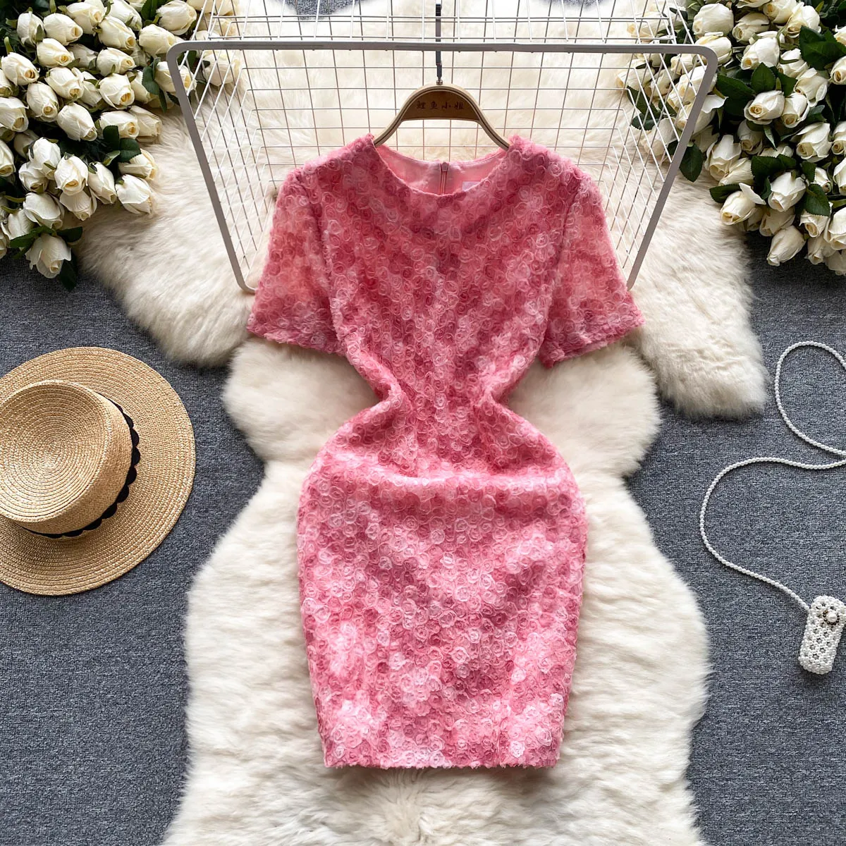 High End Suede Knee-Length Dress with Scoop Neck and Cap Sleeves for Summer  from Dhgate Basic & Casual Dresses - price 59.93
