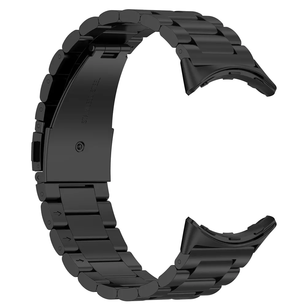 Banda de link clássica Fliplock Bracelet tiras dobráveis ​​clases vigilantes bandas de aço de aço de 20 mm Smartwatch watchbands acessórios para google pixel assista pulseira de pulseira