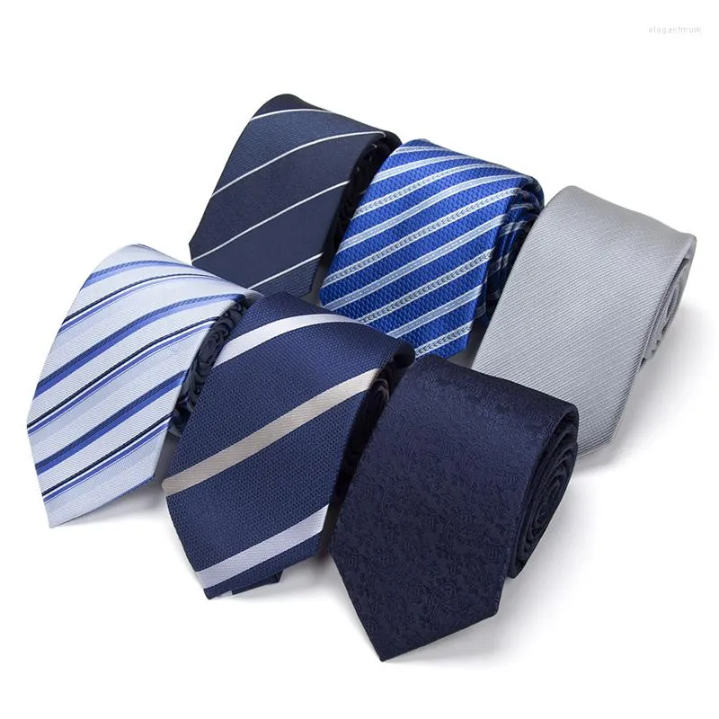 Boogbanden voor mannen Skinny Casual Plaid Ntranshuwelijksbedrijf Jongens Pakken Jacquard Striped Tie Slim Mens Accessoires