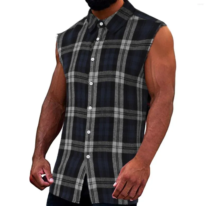 Men's sleeveless button shirts on sale