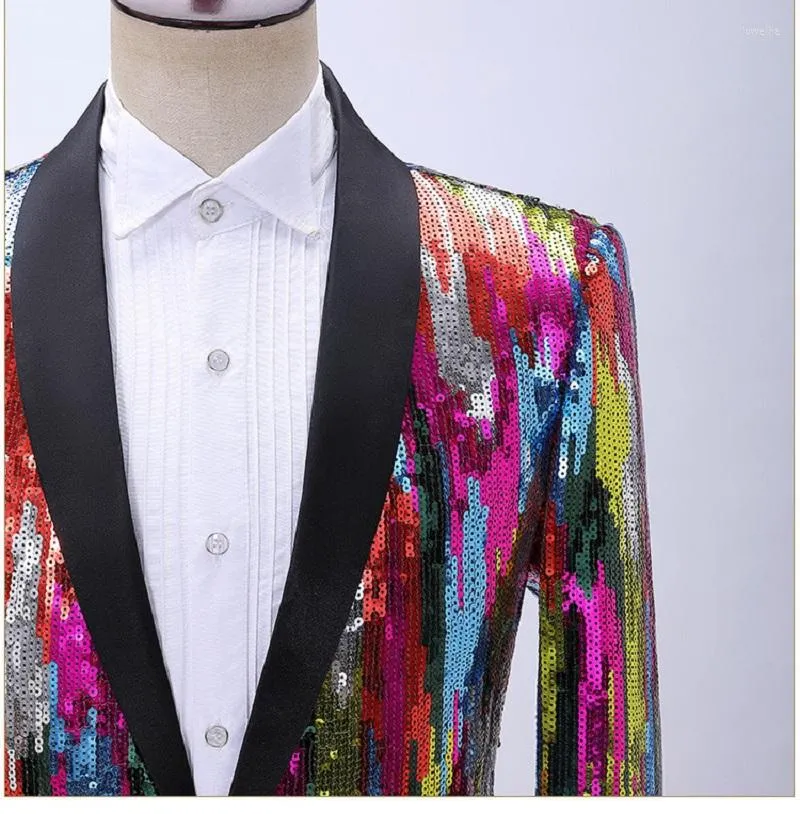 Colorful shop sequin blazer