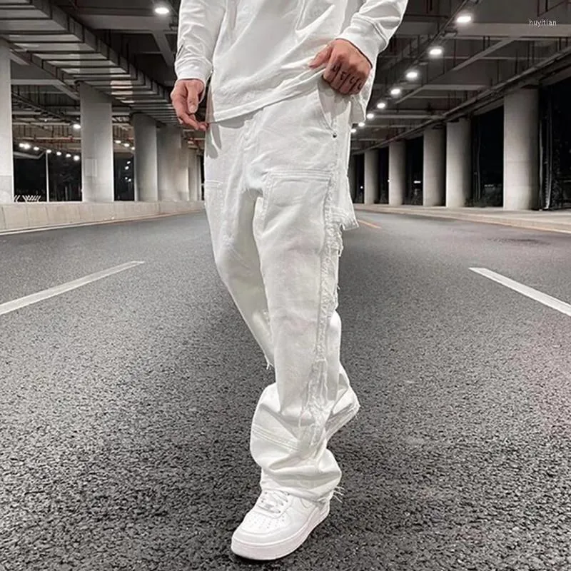 DHgate.com:Mens Ripped White Baggy Hip Hop Jeans with Side DHgate.com:Mens Ripped White Baggy Hip Hop Jeans with Side