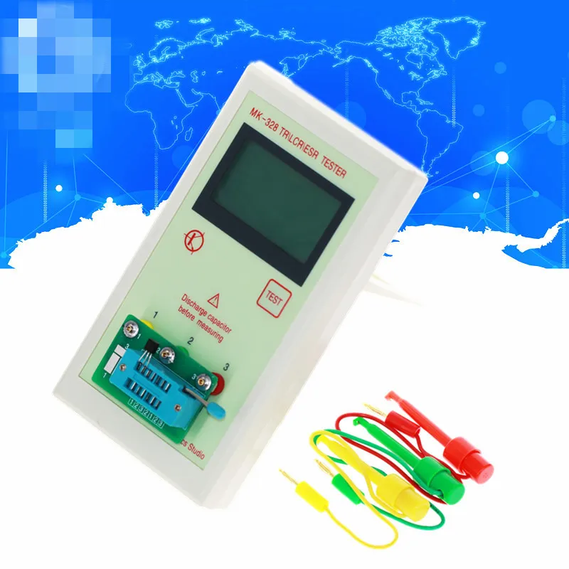 Przenośny MK328 128*64 LCD Tester Tester Diode Pojemność ESR MOS/PNP/NPN L/C/R TESTER Miernikowy