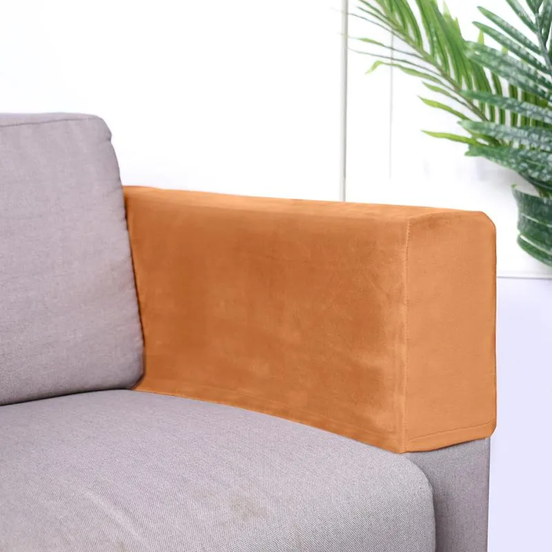 Washable Spandex Jacquard Fabric Anti Slip Stretch Sofa Armrest Covers for Armchair Couch with 2 Separate Arm Sleeves