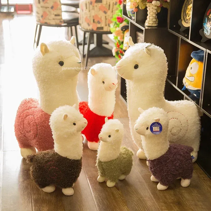 25cm New Alpaca Plush Toy Cute Animal Doll Soft Cotton stuffed doll Home office decor Kids girl Birthday Christmas Gift LA562