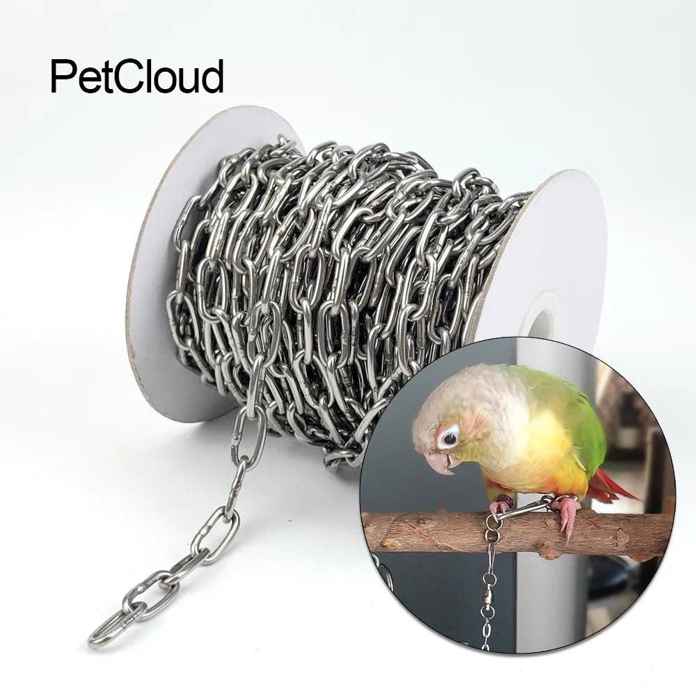 Ringen Vogel Papegaai Voetketting Roestvrij Staal Gelaste Verbinding DIY Voor Kleine Huisdieren Voetring Stand Outdoor Vliegtraining Huisdier Accessoires