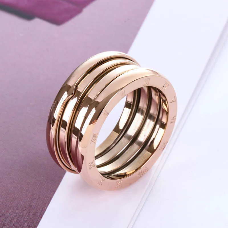Band Rings Classic Roman Numerals Ring for Men Women Rose Gold Color Stainless Steel Couples Wedding Engagement Ring J230517