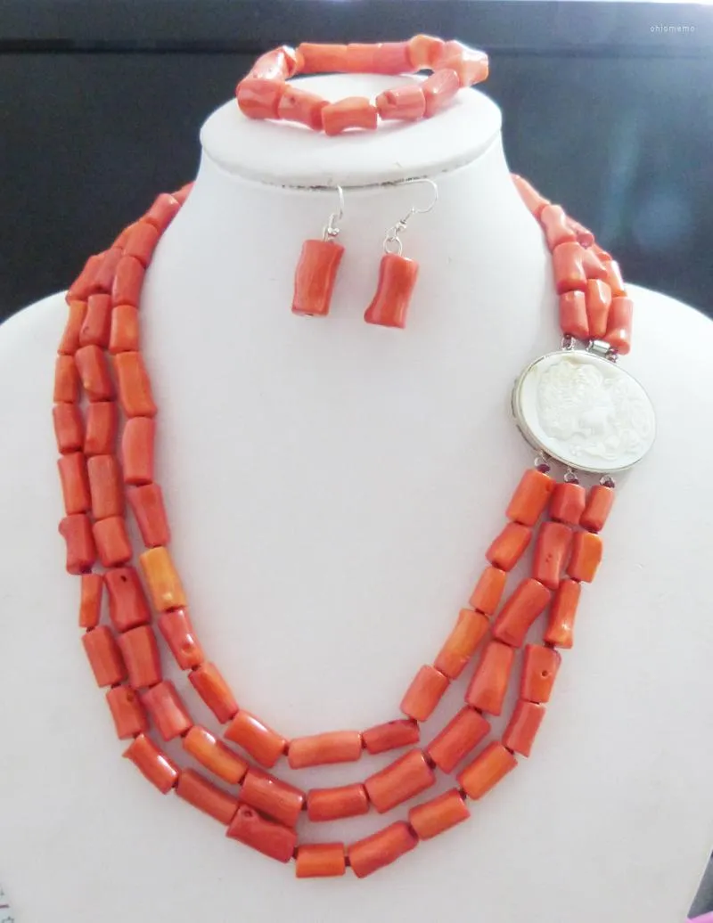 Naszyjniki Ustaw piękno moda afrykańska koraliki koralików koralowców projektowanie biżuterii dla kobiet