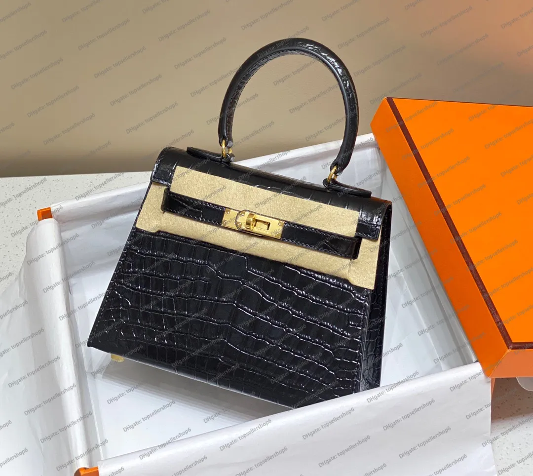 Designer Luxe dames MINI-tas origineel echt kalfsleer Steenpatroon handgemaakte handtas avondschoudertas Crossbody portemonnee met oranje doos 10A Top-end kwaliteit