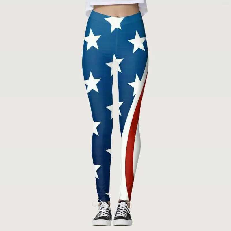 Active Pants Women' Fourth Of July Leggings sportivi stampati Yoga Petite