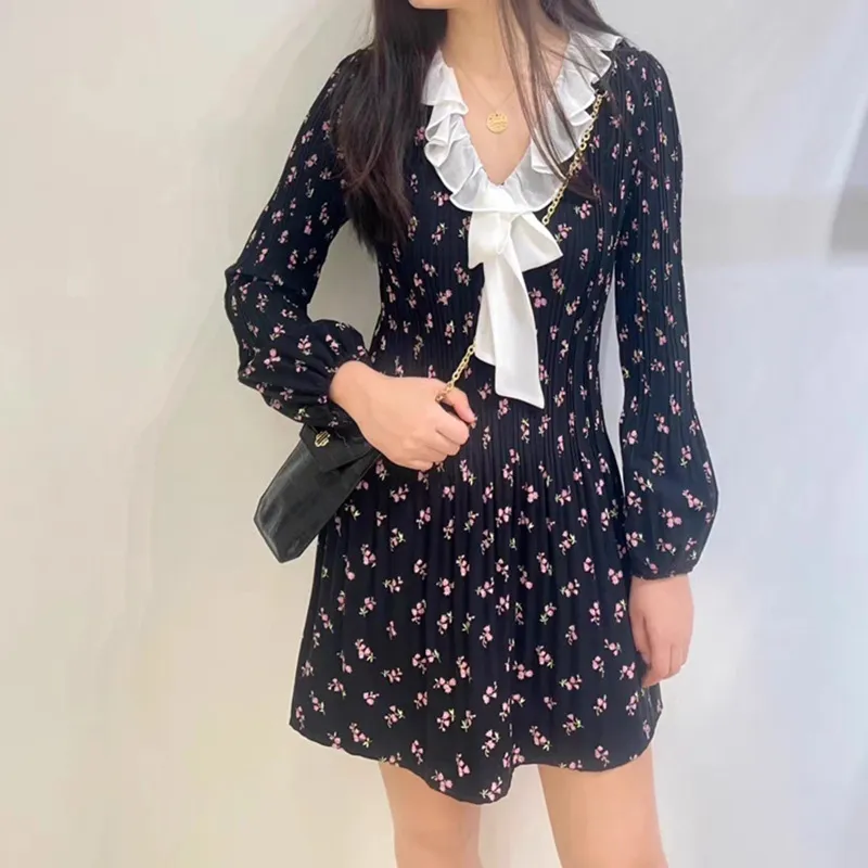 aje black floral dress Juniper Gown-BLACK / 4 main image 1