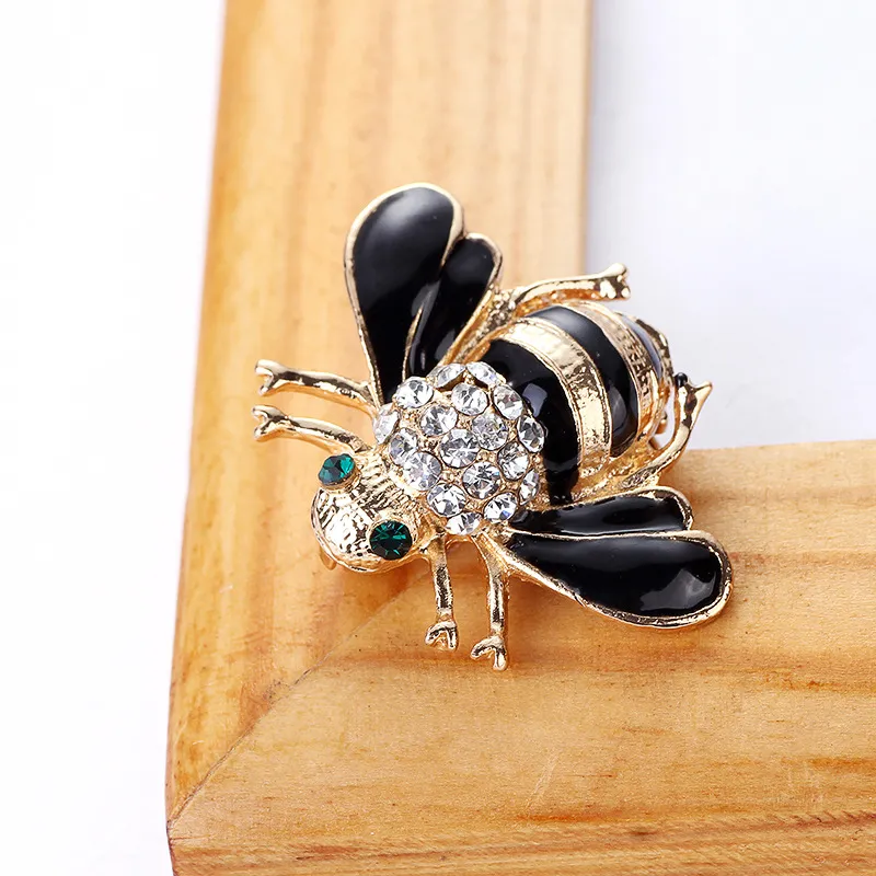 Élégant abeille broche broche insectes costumes chemise collier clips personnalité concepteur pull broches vêtements accessoires cadeau pour hommes femmes