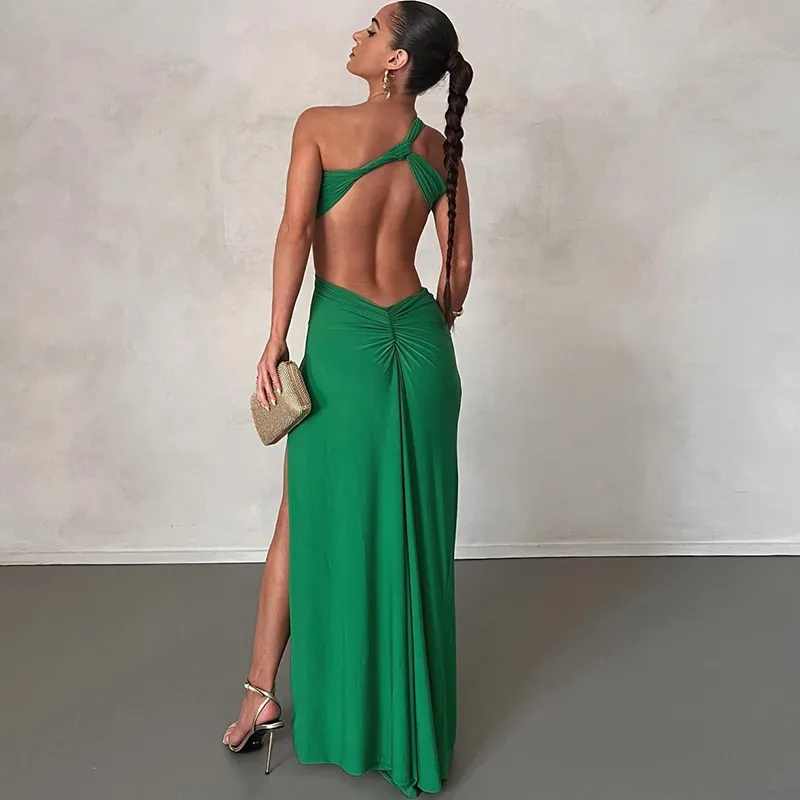 Celebrities Elegant Solid Oblique Collar Irregular Dress Dresses Celebrities Elegant Solid Oblique Collar Irregular Dress Dresses