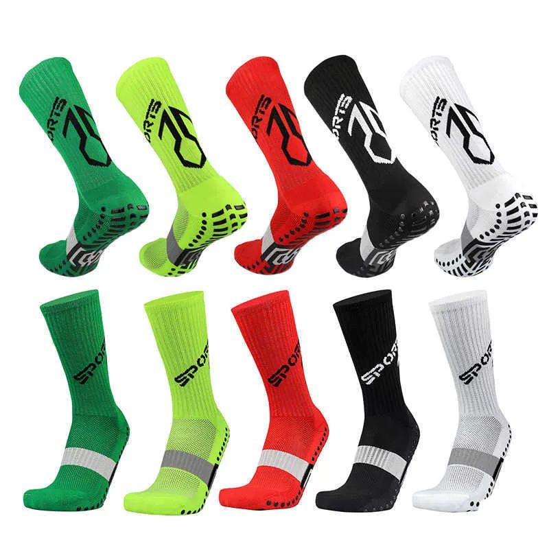 Spor Çorapları Yeni Erkekler Kadın Topuk Desen Spor Sokağı Spor Salksız Silikon Kavrama Futbol Çorapları J230517