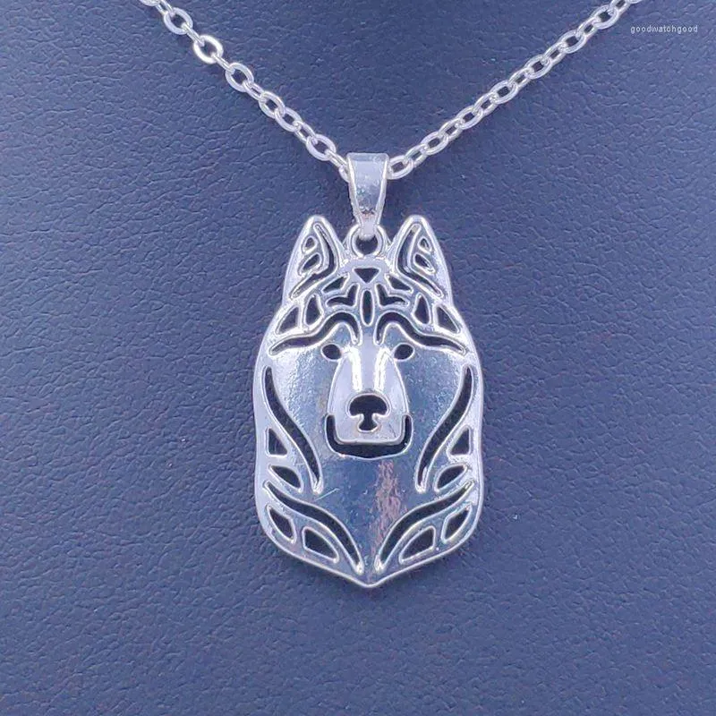 Anhänger Halsketten Husky Halskette Hund Tier Gold Silber Überzogene Schmuck Für Frauen Männlich Weiblich Mädchen Damen Kinder Jungen Freundschaft N008