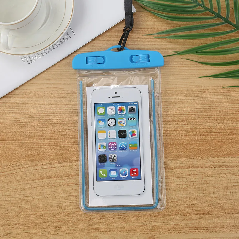 Noctilucent Waterproof bag Cases PVC Protective Mobile Phone Pouch case Diving Swimming Sports For iphone 12 Mini 11 Pro Max X XS XR