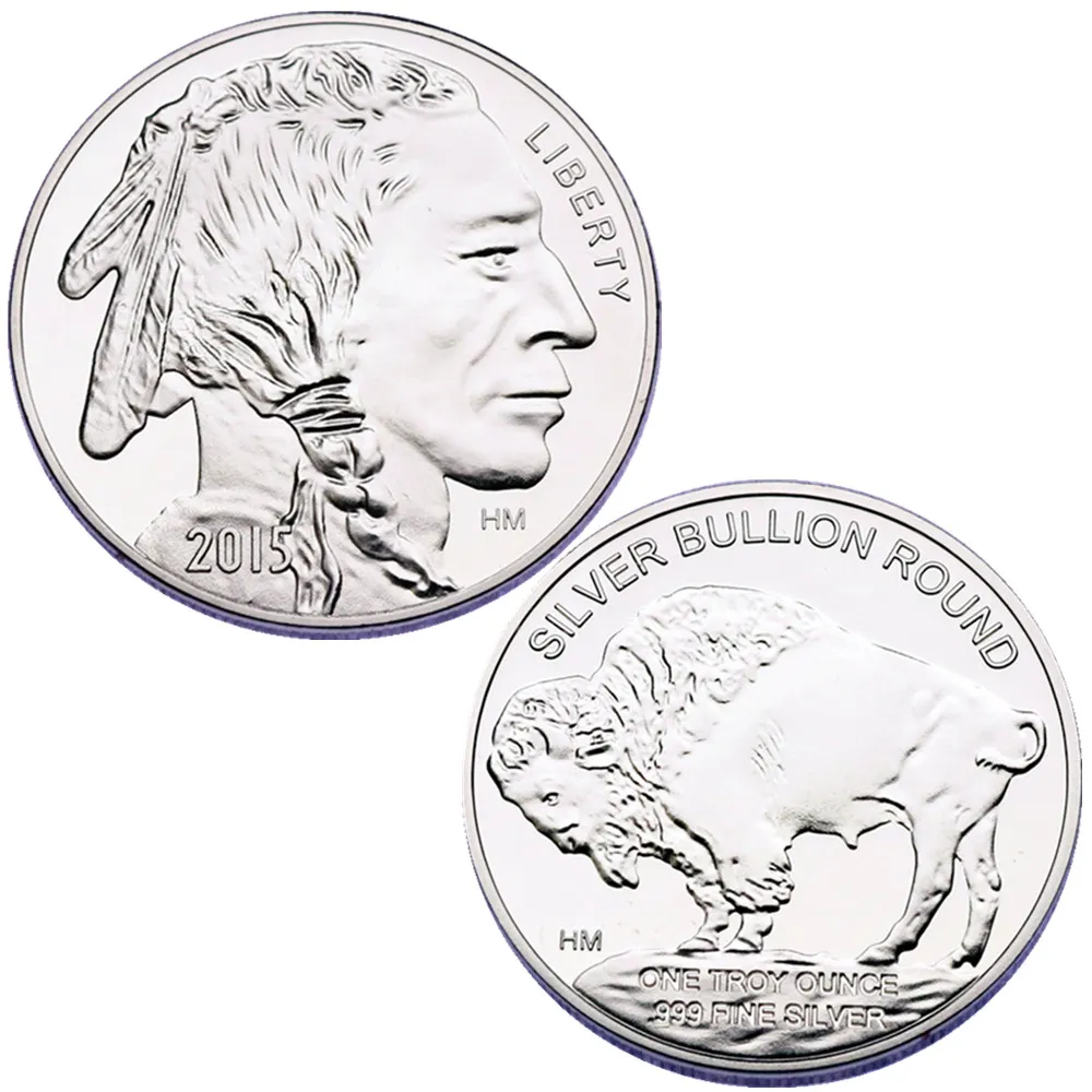 3D Relief 1 oz American Silver Buffalo Rare Coin Commemorative Coin Collectibles Gifts Crafts