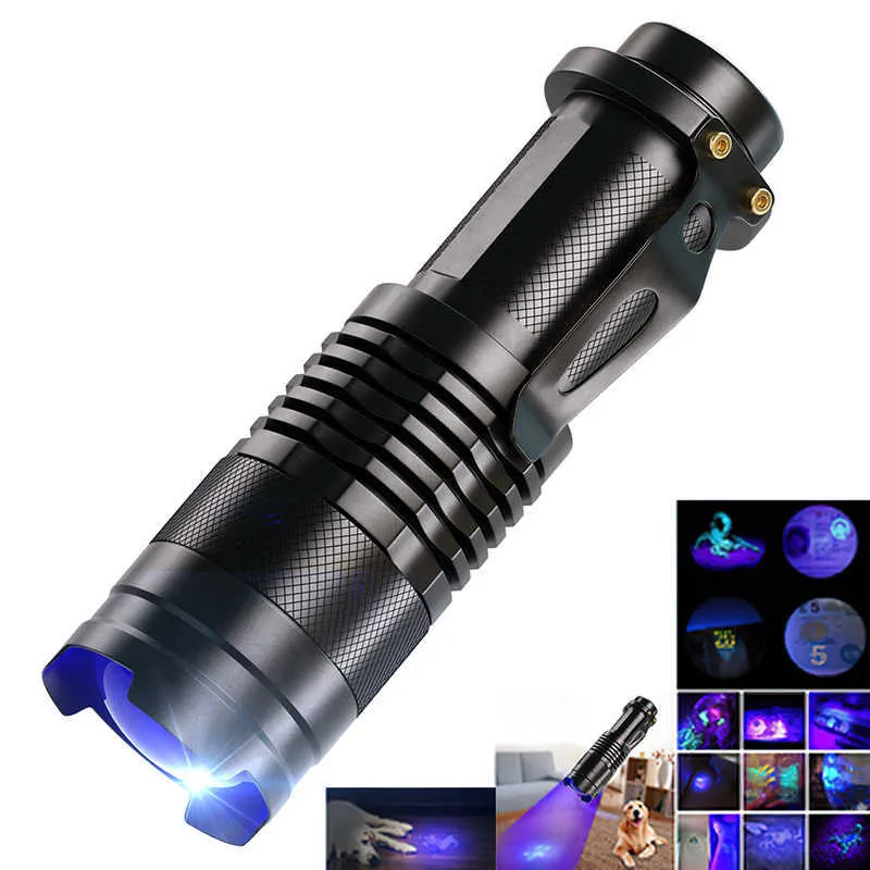 Zoomable UV Uv Blacklight Flashlight Torch For Pet Urine And Scorpion Detection 395nm Blacklight Wavelength With Violet Lights And E5 Technology P230517 From Mengyang10 11.52 DHgate.Com