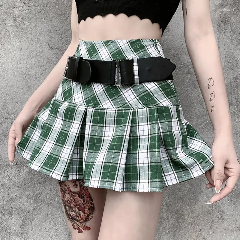 Skirts Sexy Women Plaid Skirt Harajuku Girl High Waist Mini Japanese School Pleated Cute Sweet Ladies Korean Style Streetwear