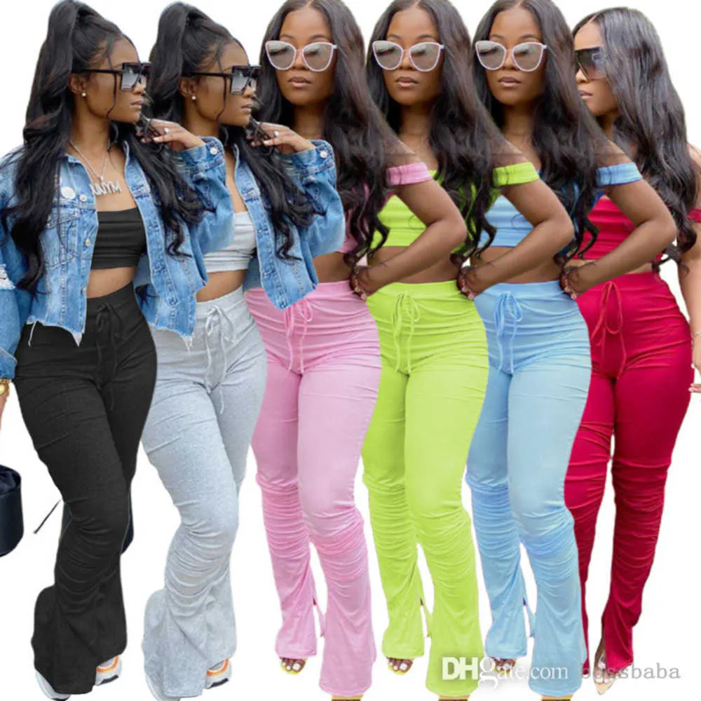 Designer Summer Short Outfits 2 Two Piece Set Flare Pants Casual Tracksuit Women Clothes Short Sleeve T-Shirt Biker Suits Plus Size 8860-1