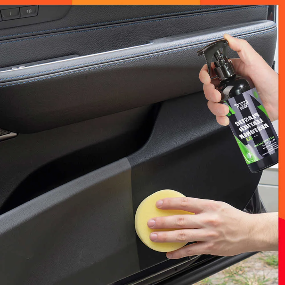 New Interior Detailer Hgkj S3 Plastic Leather Restorer Quick Coat For Car Interior Refurbish Leather Renovator Conditioner