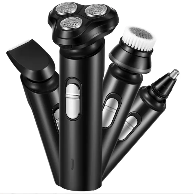 Double Liter Male Sucking Device Men'S Shaver Electric Three Blade Multi-Functional Beard Knife Usb Rechargeable Washable