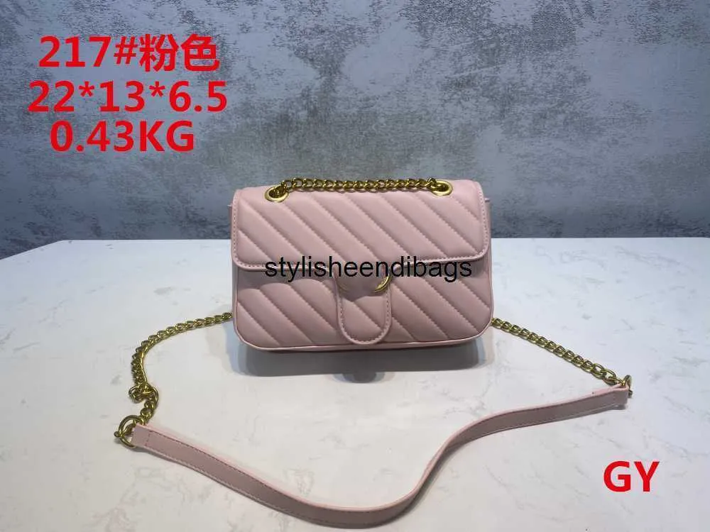 トートデザイナーラグジュアリートート有名なトート財布ハンドバッグメッセージバッグCluth Brand Classic Crossbody Pu Leather Wallet Luggage＃217 Gold Chain 22cm Hdjytdku