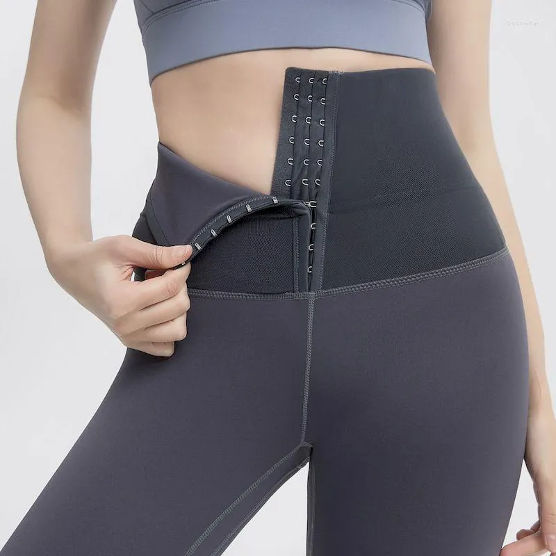 Active Pants Fitness Women Corset Push Hip Postpartum High midjet Tights Yoga midja