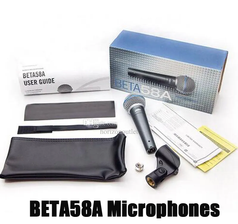 Hight Quality Beta58a Professional Handheld Wired Dynamic Microphone Studio för att sjunga sceninspelning Vokaler Gaming Karaoke Live Concert Beta 58A MIC VS SM58S