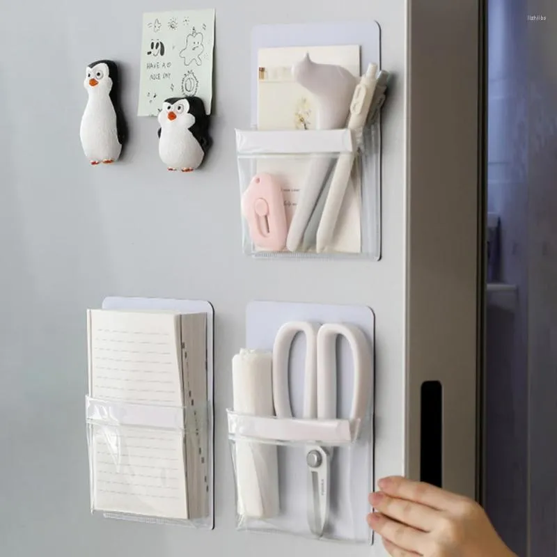 Opbergtassen transparante tas koelkast whiteboard magneet stationery organisator huishoudelijke benodigdheden