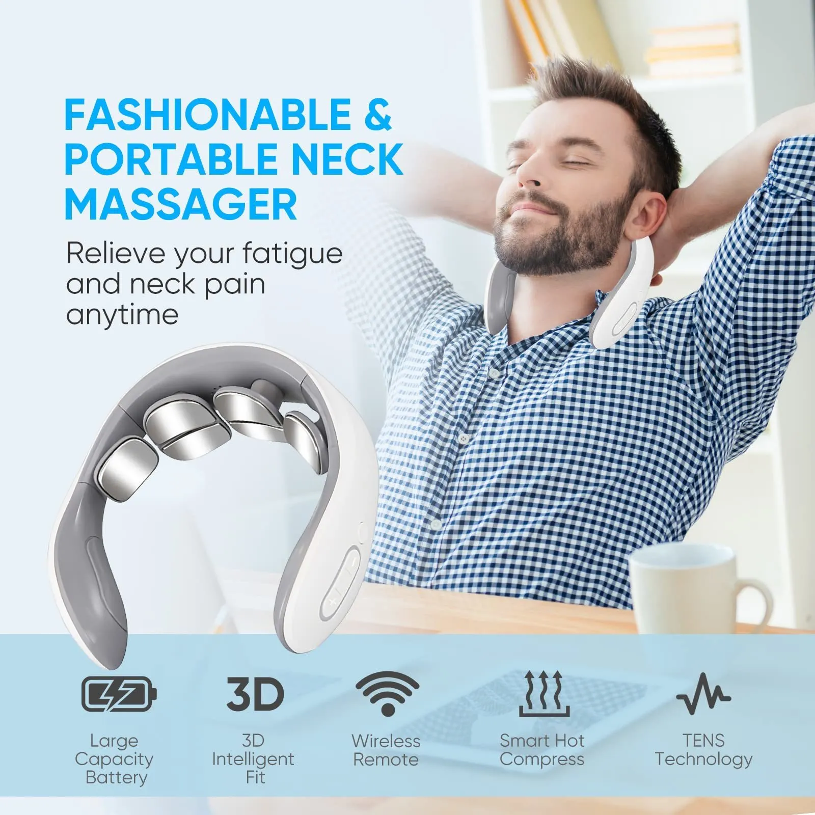 Intelligent TENS Pulse Neck Ems Massager For Deep Tissue Pain Relief And Lymphatic Drainage From Piao007 14.27 DHgate.Com