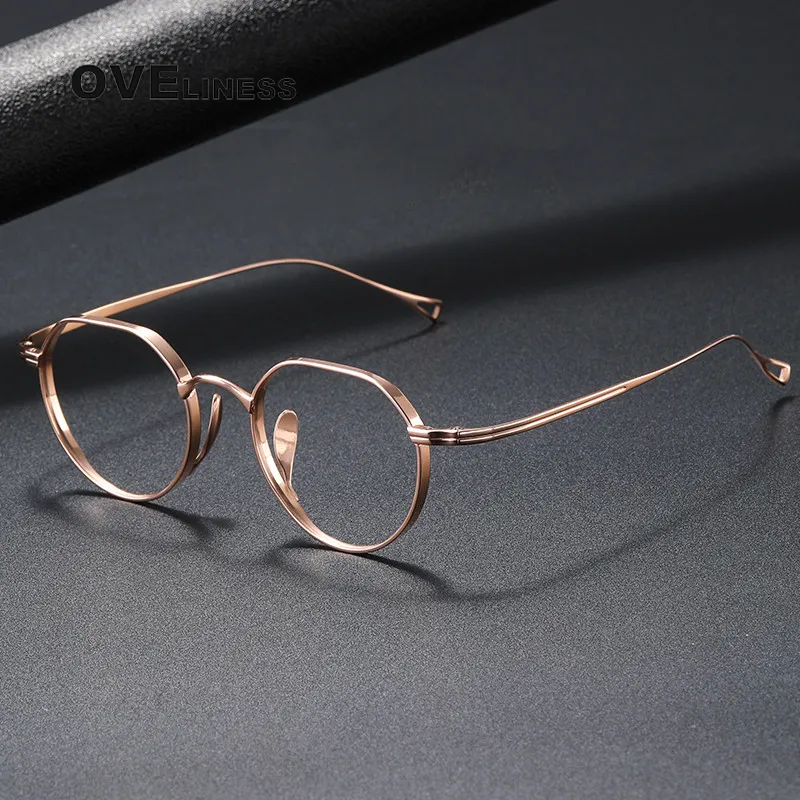 Sunglasses Frames Pure Glasses Frame Men Retro Round Prescription Eyeglasses frames Women Luxury Vintage Myopia Optical Eyewear 230516